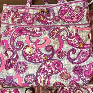 Vera Bradley Pink and Purple Paisley Tote